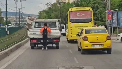 Gaziantep'te patenle tehlikeli yolculuk