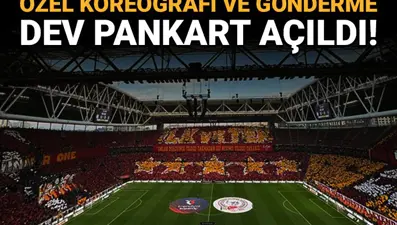 Galatasaray taraftarından özel koreografi: Mourinho ve Fenerbahçe'ye gönderme