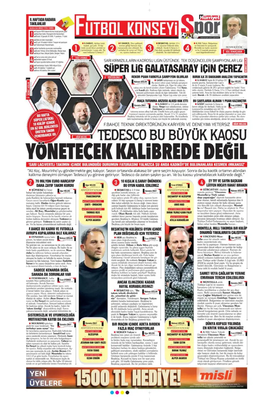 "100 milyonluk hayal kırıklığı" (7 Ekim 2025 spor manşetleri) 5