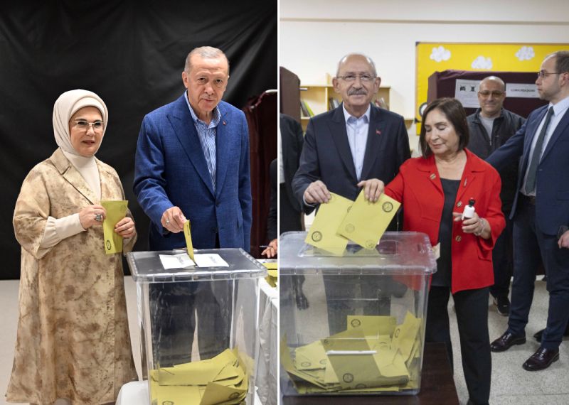 Cumhurbaşkanı adayları ve liderler oylarını kullanıyor