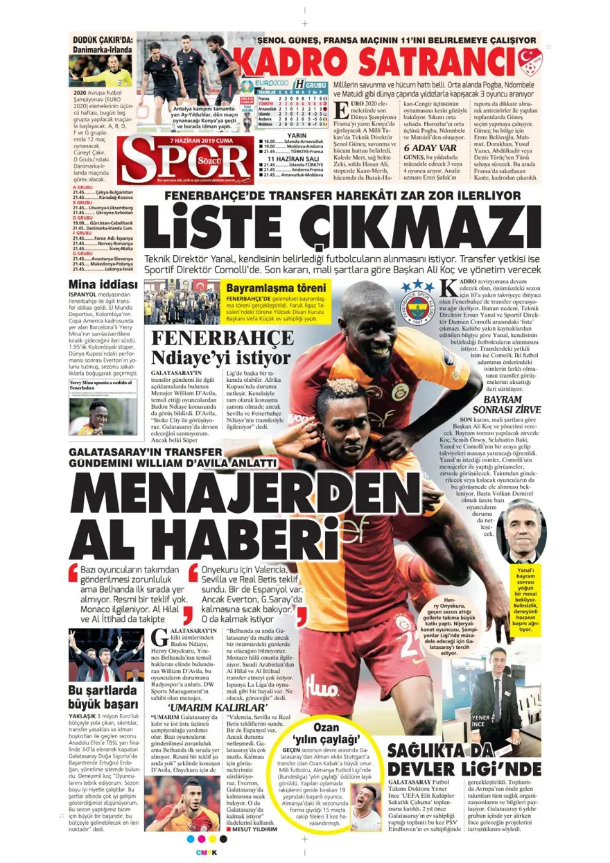 Günün spor manşetleri (7 Haziran 2019) 10