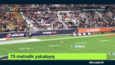 75 metrelik pası oyuncu yerine bir köpek yakaladı! (Yuri, günün kahramanı oldu)