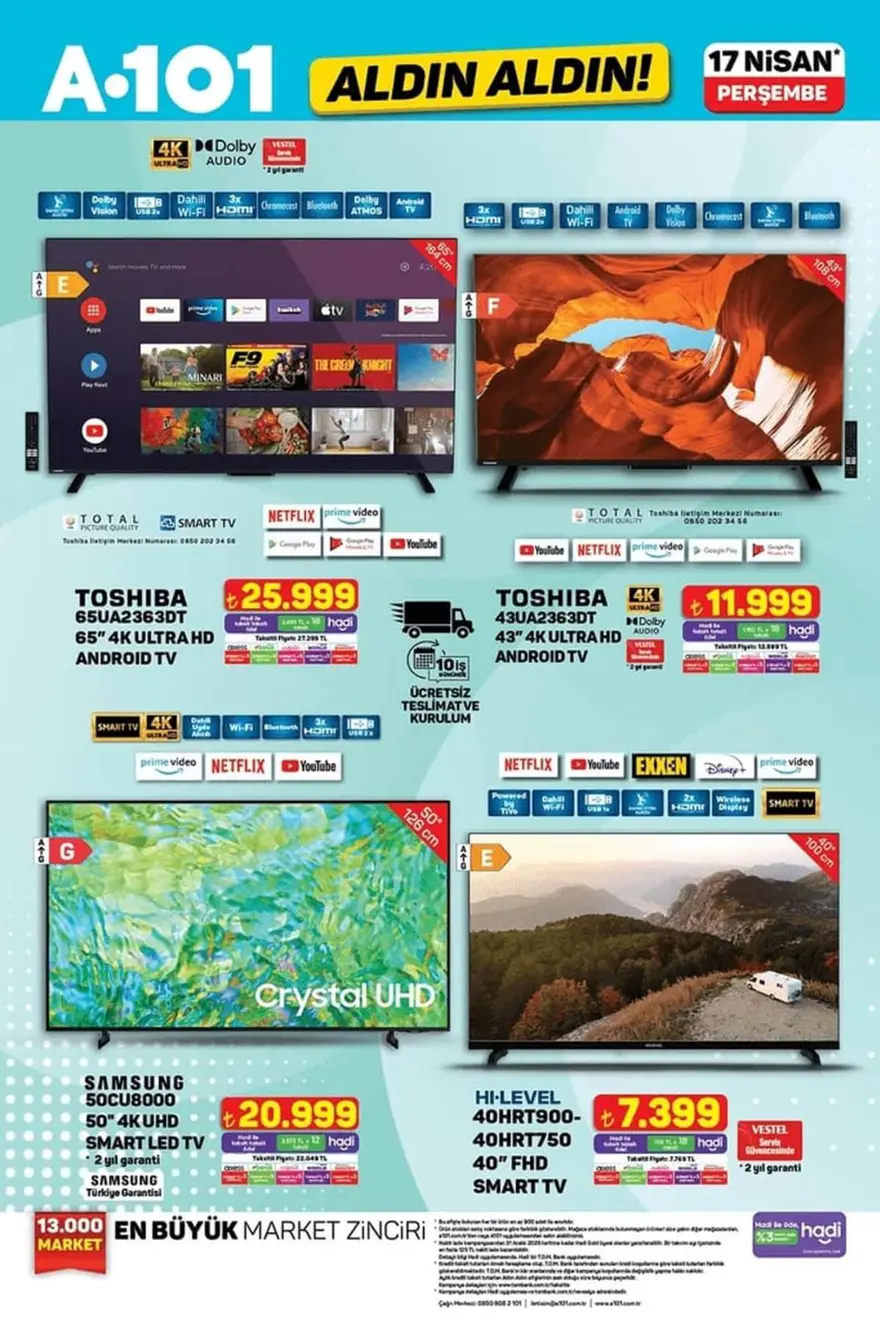 A101 17 NİSAN AKTÜEL KATALOĞU BUGÜN SATIŞTA 1
