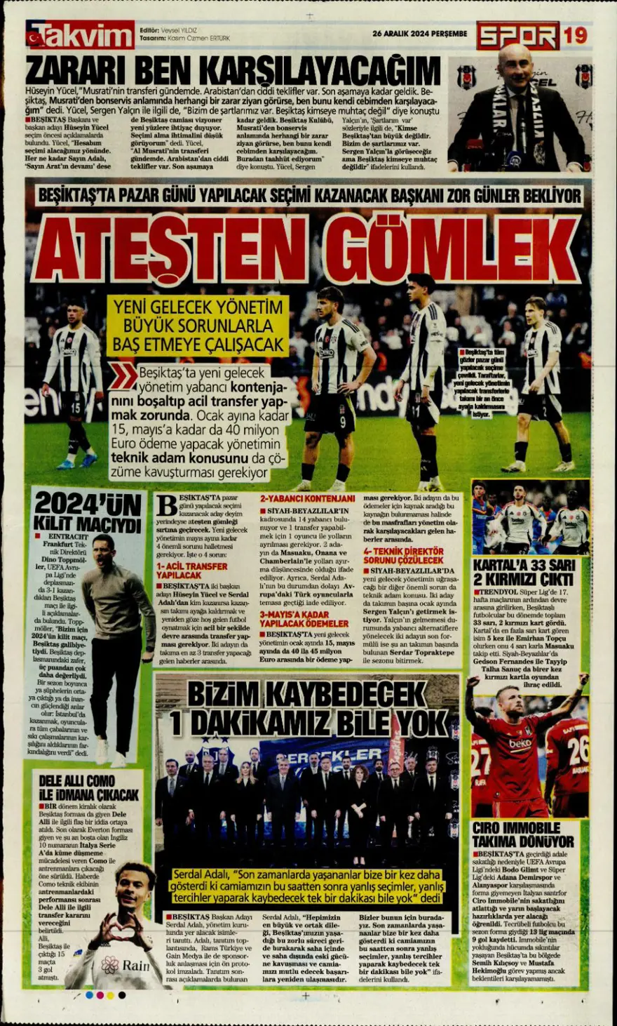 "Aslan'dan dev harekat" (26 Aralık 2024 spor manşetleri) 23