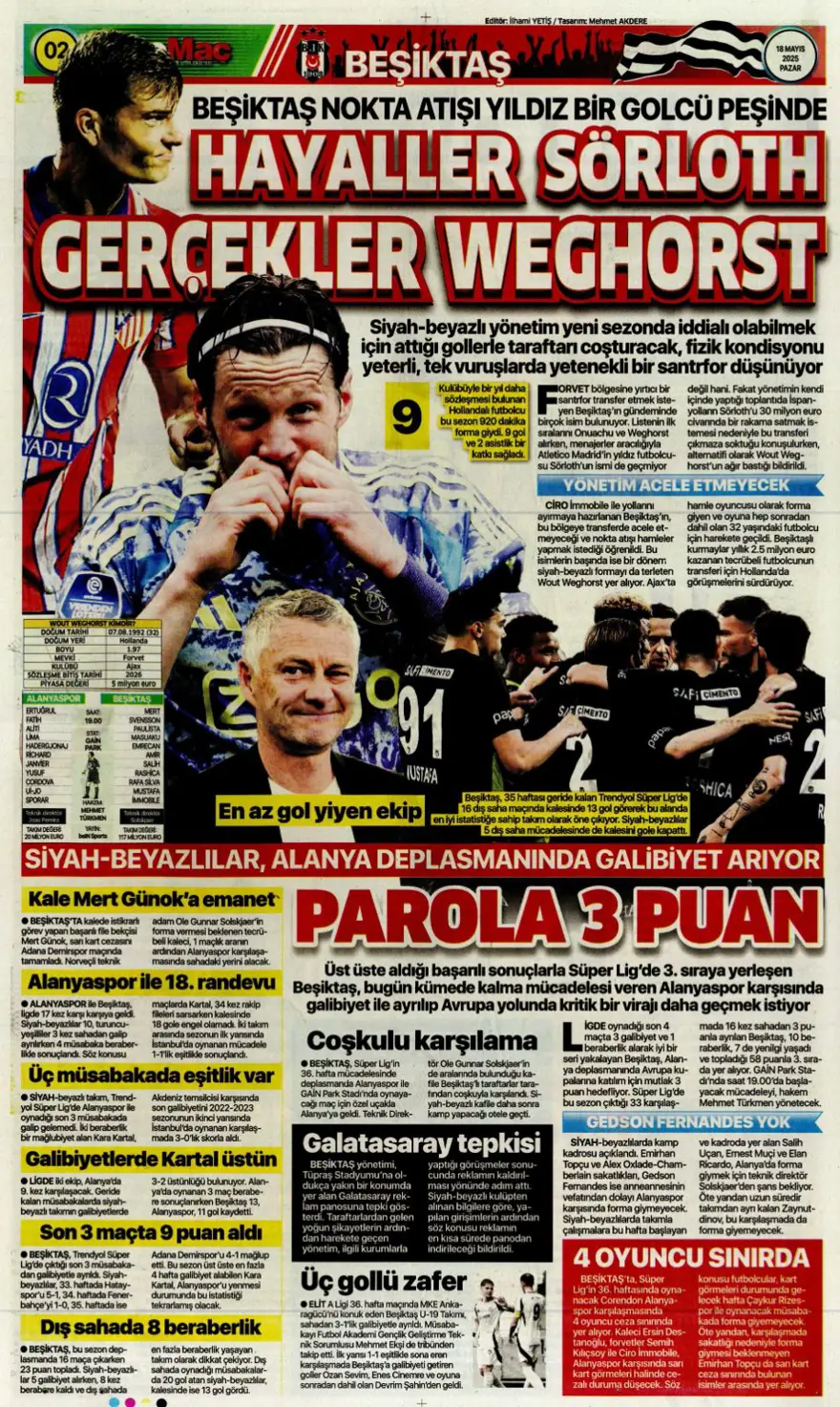 "Devler Ligi hediyesi Silva" (18 Mayıs 2025 spor manşetleri) 6 "Devler Ligi hediyesi Silva" (18 Mayıs 2025 spor manşetleri) 6