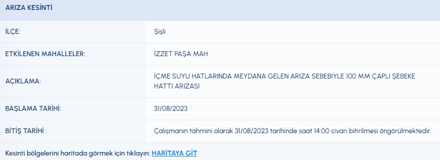 İstanbul'un 6 ilçesinde su kesintisi: Sular ne zaman gelecek? (31 Ağustos İSKİ su kesintisi listesi) 4