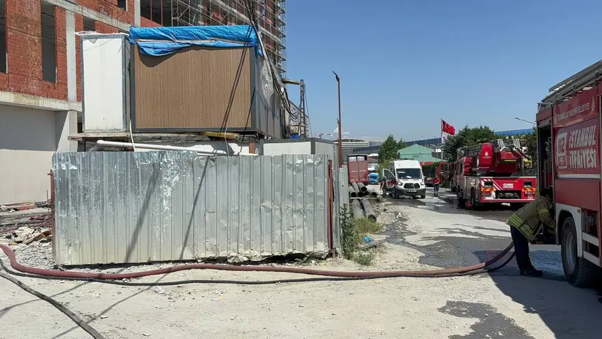 İşçilerin kaldığı konteynerde yangın 3