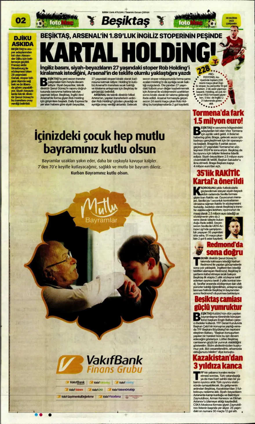 Günün spor manşetleri (28 Haziran 2023) 9