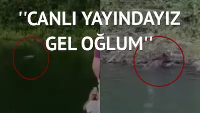 Baraj gölünde ziyaretçileri heyecanlandıran görüntü