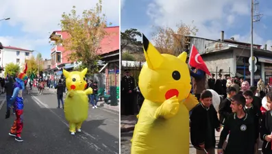 Digor'da Pikachu sürprizi: Mehterle yürüdü