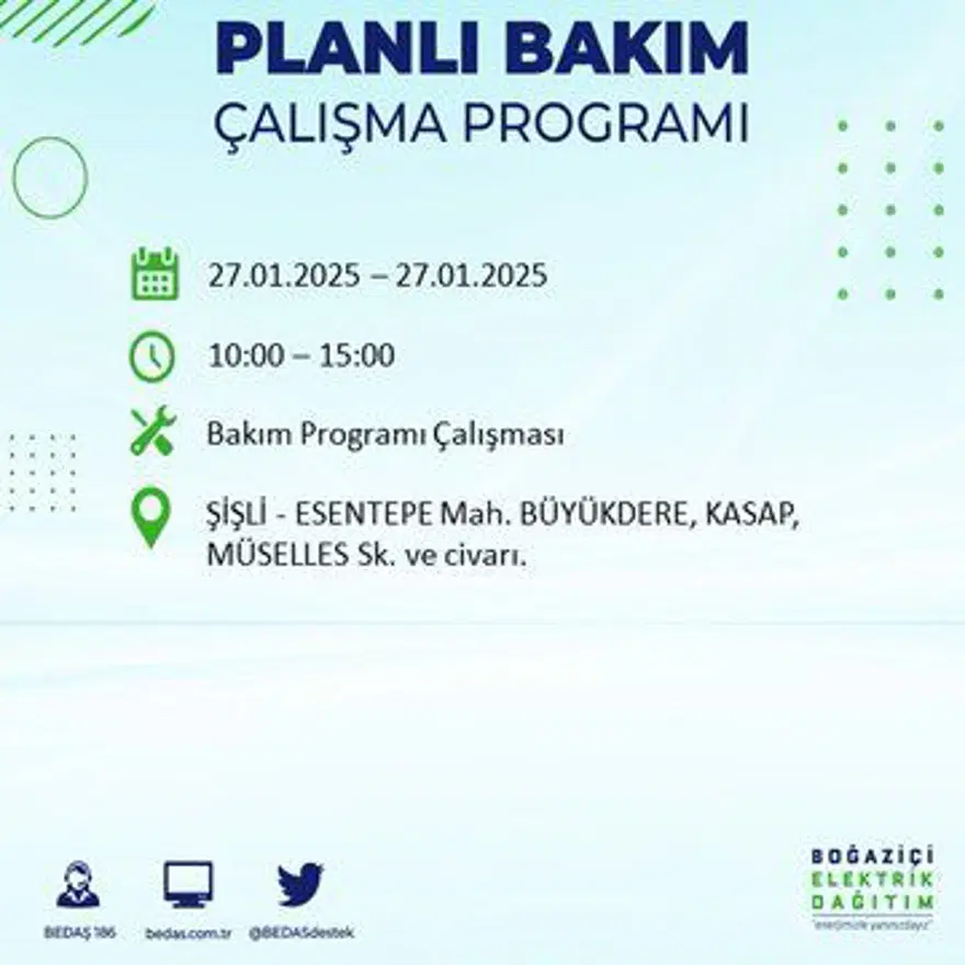 İstanbul'un birçok ilçesinde elektrik kesintisi: Avcılar'da elektrikler ne zaman gelecek? BEDAŞ kesinti programı 42