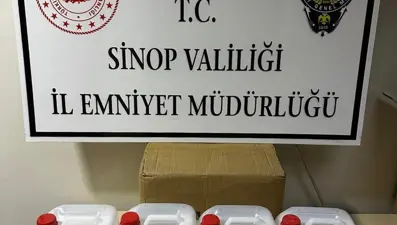 Sinop'ta 20 litre etil alkol ele geçirildi