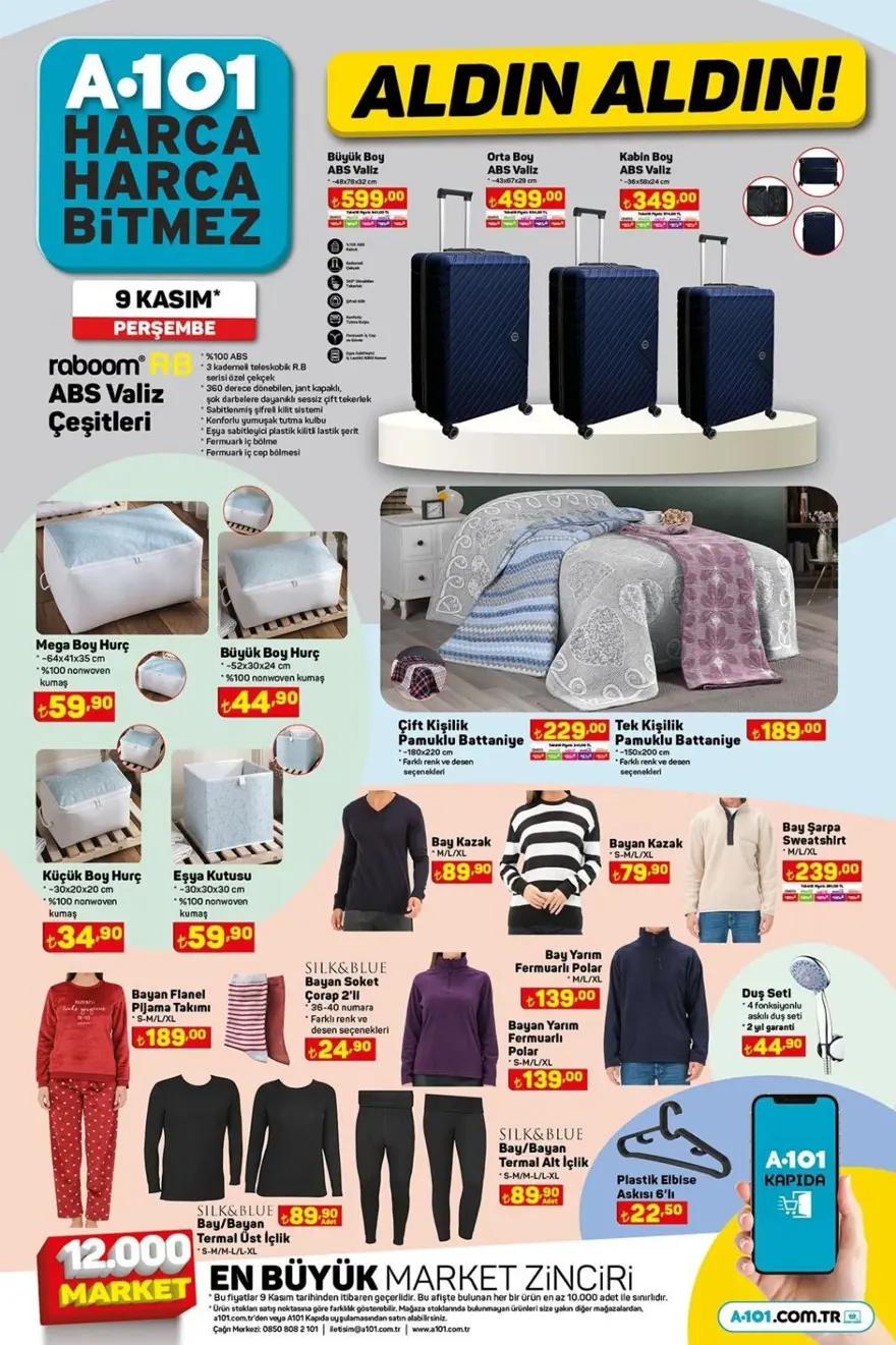A101 marketten bu haftaya özel yeni indirimli ürünler listesi: Birçok üründe fırsat indirimi (9 Kasım A101 aktüel ürünler kataloğu) 12