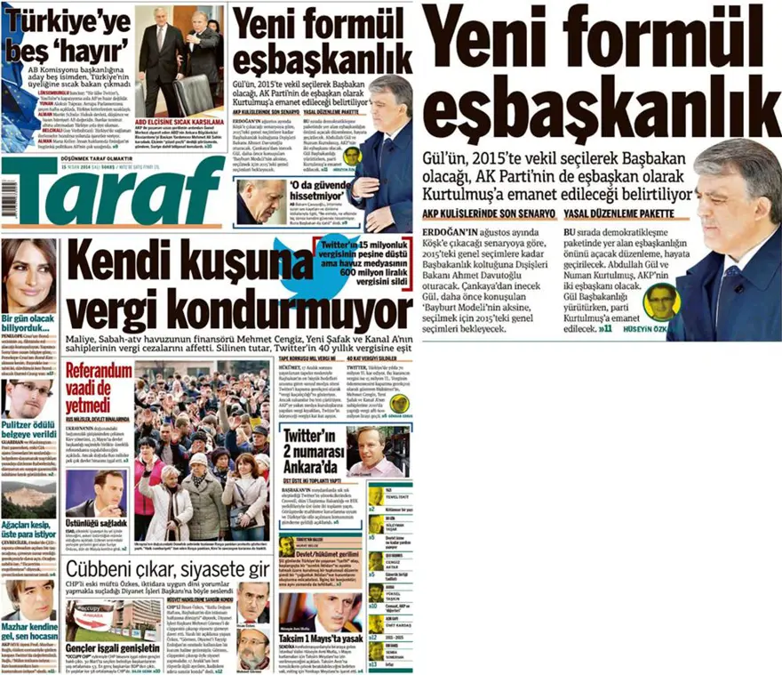 Günün gazete manşetleri - 15 Nisan 2014 1 Günün gazete manşetleri - 15 Nisan 2014 1