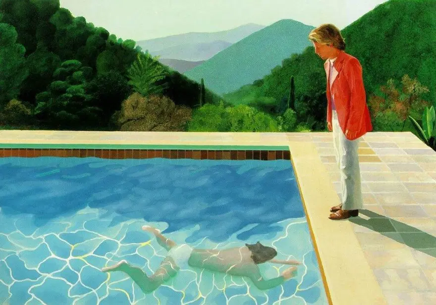 David Hockney'in Havuzdaki İki Figür adlı eserine rekor ücret (En pahalı tablolar) 1
