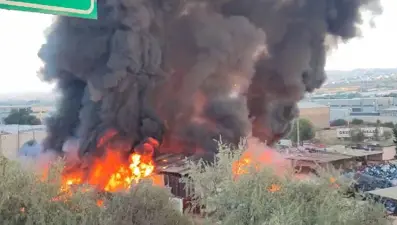 Bursa'da geri dönüşüm tesisinde yangın