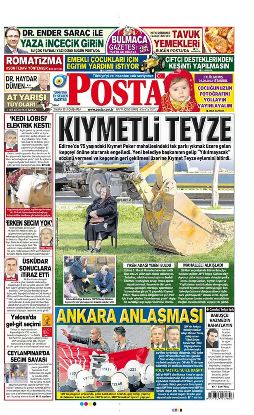 Günün gazete manşetleri - 2 Nisan 2014 11 Günün gazete manşetleri - 2 Nisan 2014 11