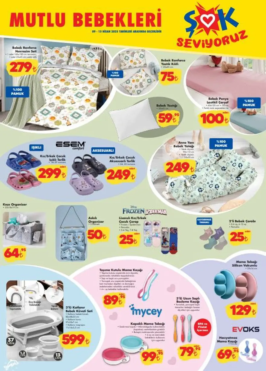 ŞOK Kataloğu 9-15 Nisan 2025: Şok&#x27;ta raflarda: Nevresim seti, dizüstü bilgisayar ve beyaz eşya çeşitleri satışta... 2