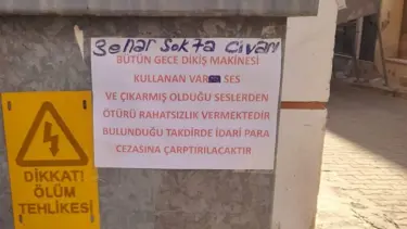 Dikiş makinesi ile gürültü yaptığı iddia edilen kişi afişle uyarıldı