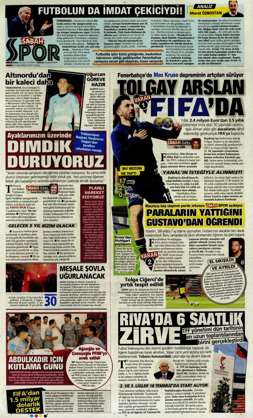 Günün spor manşetleri (26 Haziran 2020) 7