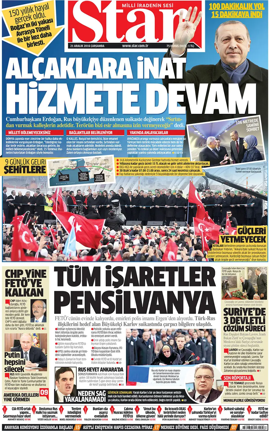 Günün gazete manşetleri - 21 Aralık 2016 7