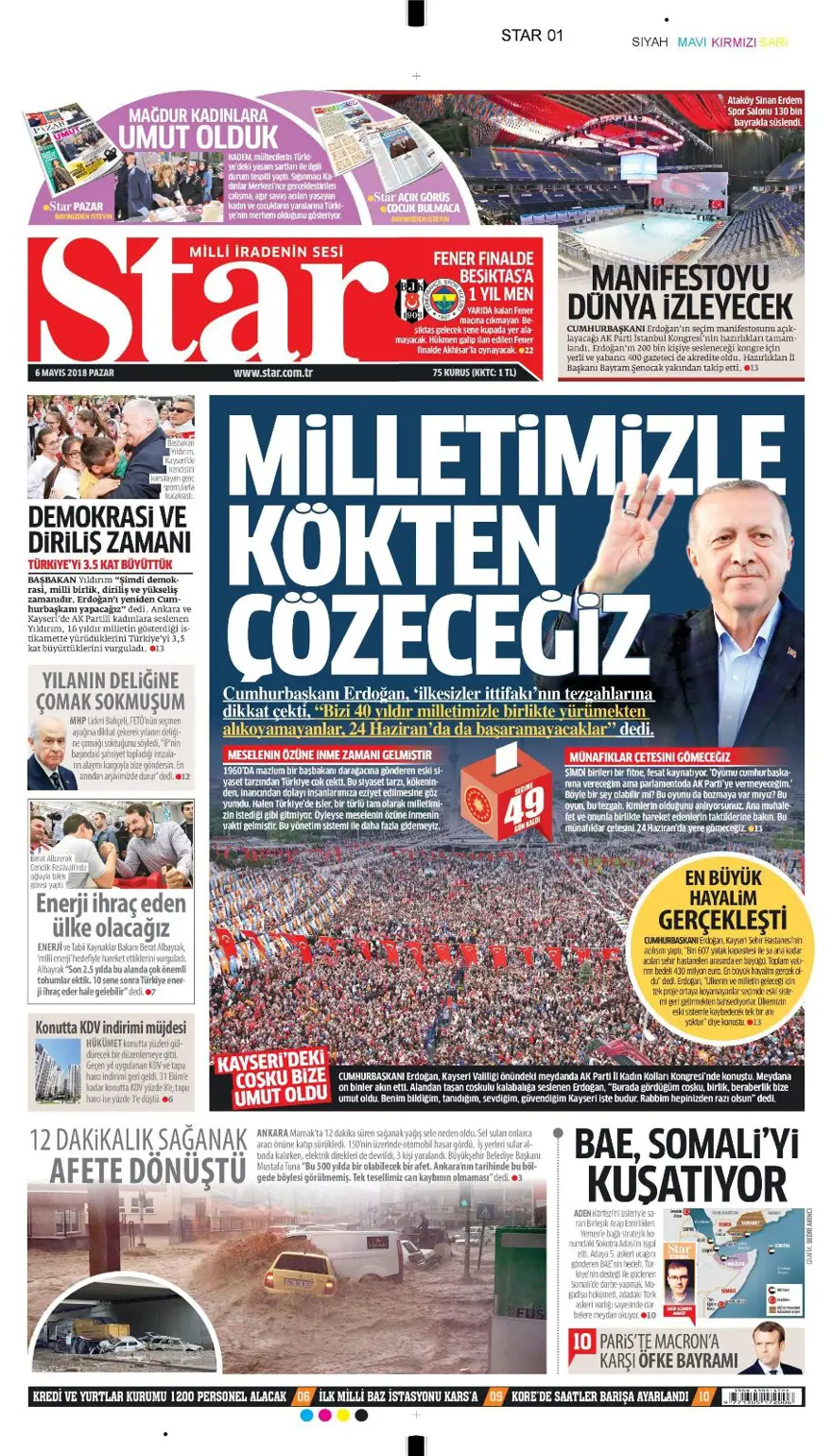 Günün gazete manşetleri - 6 Mayıs 2018 6