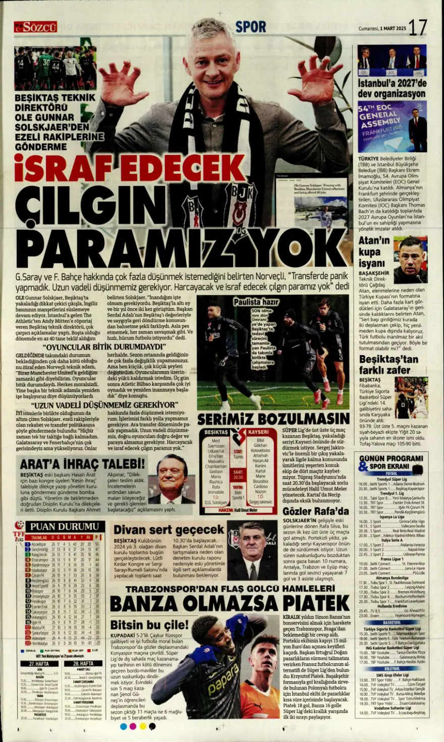 "Galatasaray Brezilyalı kaleciyle anlaştı" (1 Mart 2025 spor manşetleri) 4