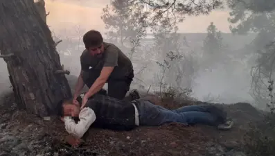 Ormanı yakana ilçeye ve ormana giriş yasağı