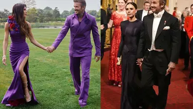 Beckham çifti Buckingham Sarayı'nda