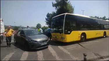 Beşiktaş'ta otomobil İETT otobüsüne çarptı: 6 yaralı