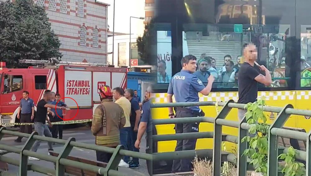 Ümraniye’de bıçaklı saldırgan önüne gelene bıçak çekip intihara kalkıştı
