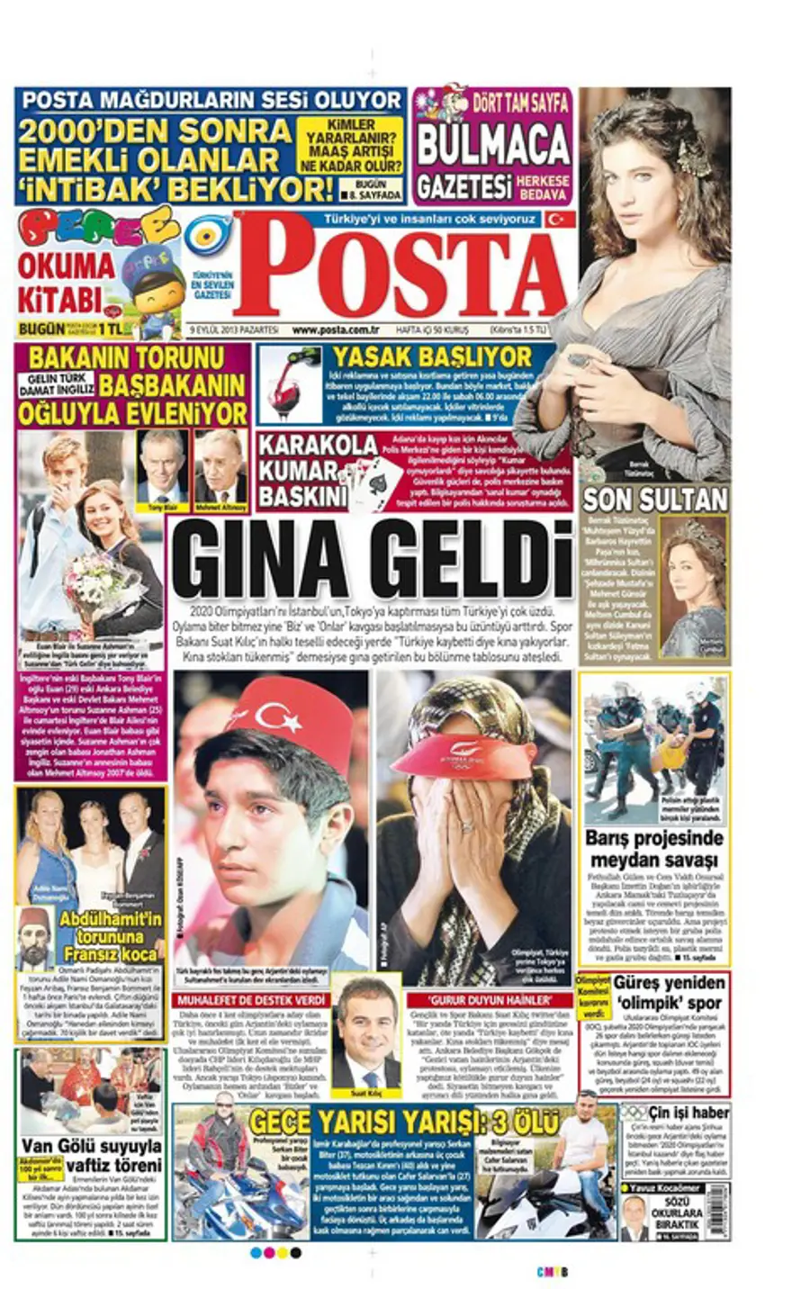 9 Eylül 2013 gazete manşetleri 11