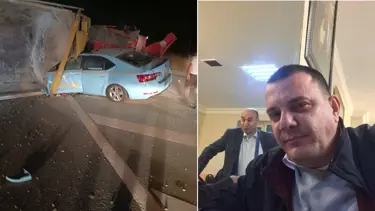 Korkunç ölüm: Hafriyat kamyonu taksinin üzerine devrildi