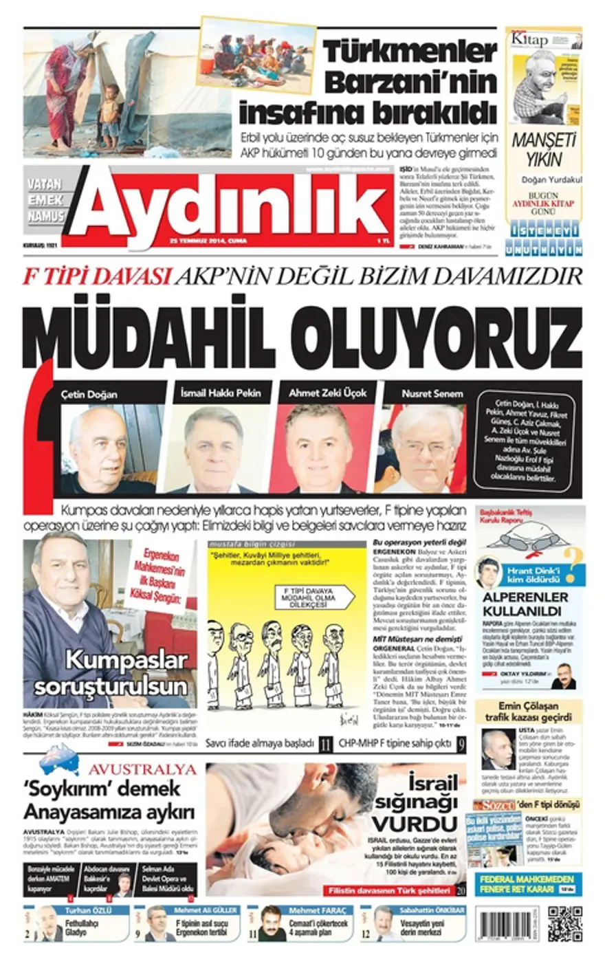 25 Temmuz Gazete manşetleri 3