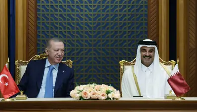 Cumhurbaşkanı Erdoğan, Katar Emiri El Sani ile bir araya geldi