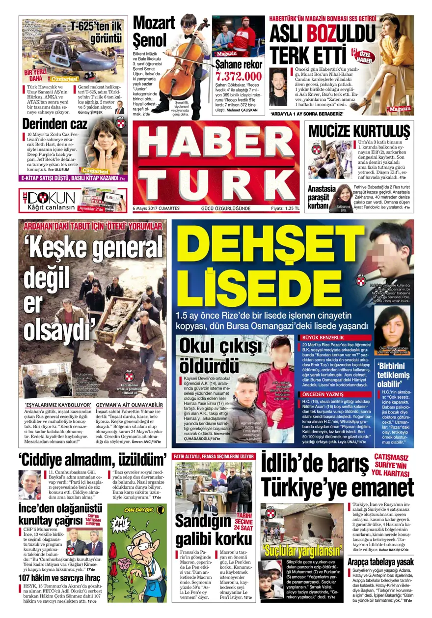 Günün gazete manşetleri - 06.05.2017 7
