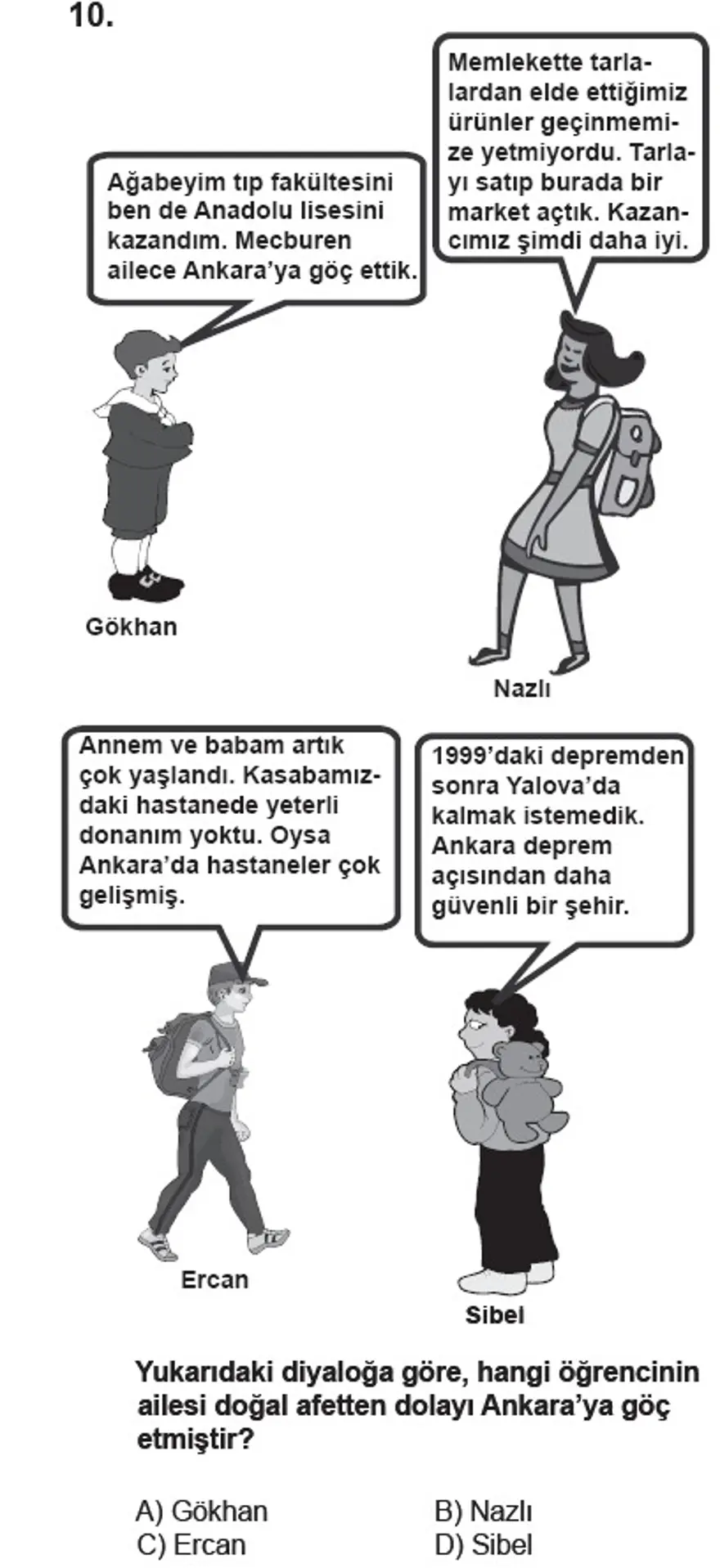 SBS 7. Sınıf Sosyal Bilimler Soruları 9