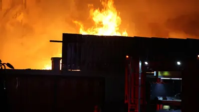 Konya'da plastik atık dönüşüm fabrikasında yangın