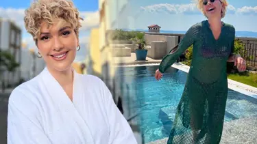 Bergüzar Korel'den havuz başında tatil pozları