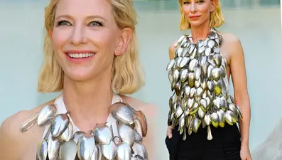 Oscar'lı oyuncu Cate Blanchett'in kıyafetinde 102 tane kaşık kullanıldı