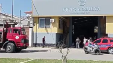 Antalya'da mobilya atölyesinde yangın