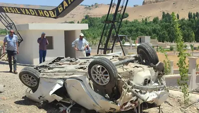 Kontrolden çıkıp şarampole yuvarlandı