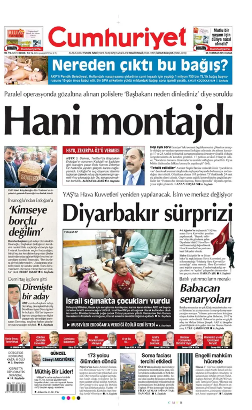 25 Temmuz Gazete manşetleri 5