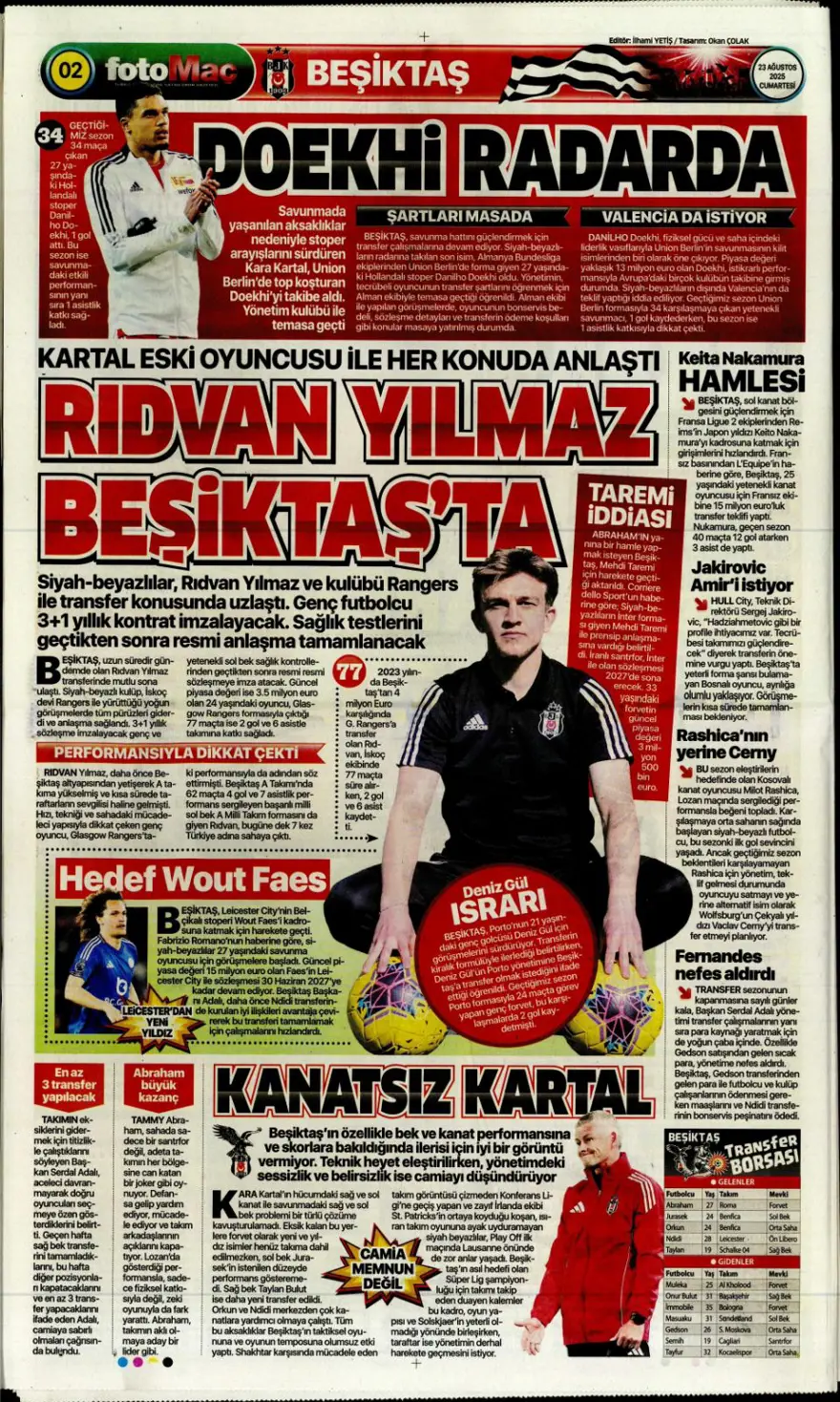 "İngiliz anahtarı" (23 Ağustos spor manşetleri) 4 "İngiliz anahtarı" (23 Ağustos spor manşetleri) 4