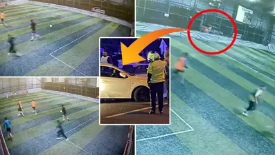 Yeni görüntüsü ortaya çıktı: Halı sahada Edremit saldırganı paniği! Maç yapanlar kaçtı