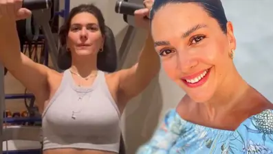 Bergüzar Korel'den spor paylaşımı: Keşke yediklerimiz kas olarak dönse
