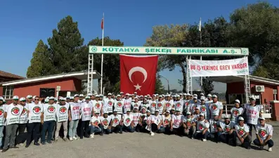 Kütahya Şeker işçileri grevde