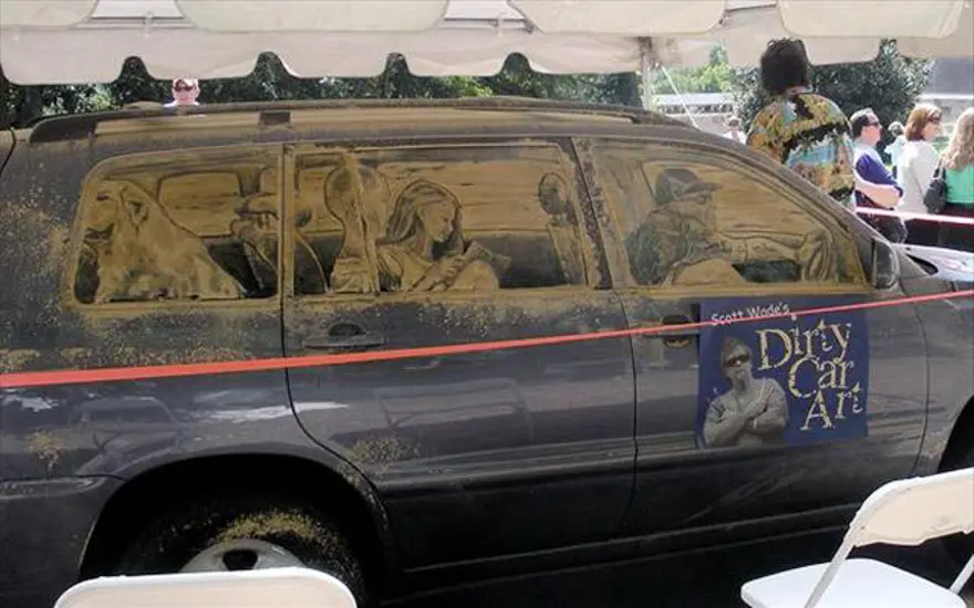 Kirli arabalara sanat yapılır 8