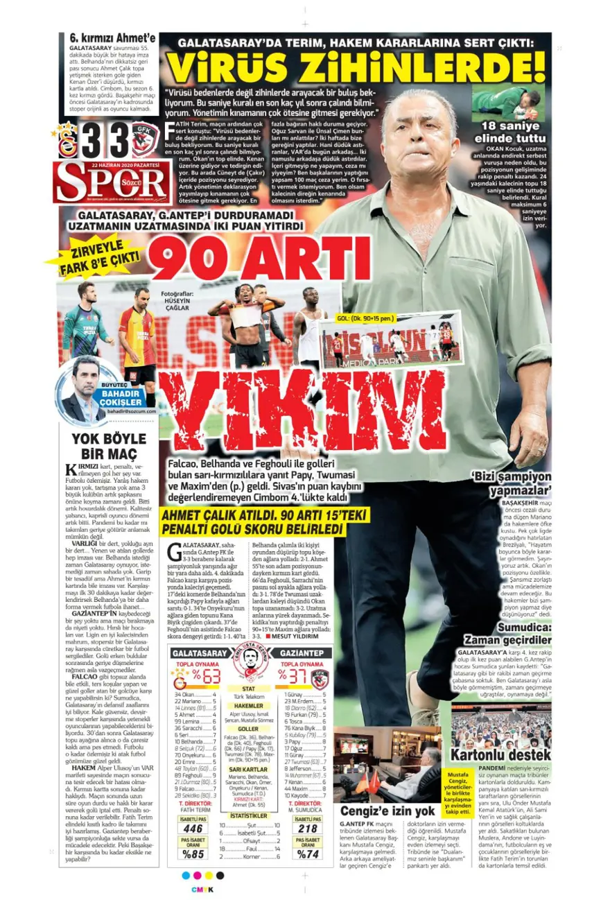 Günün spor manşetleri (22 Haziran 2020) 11