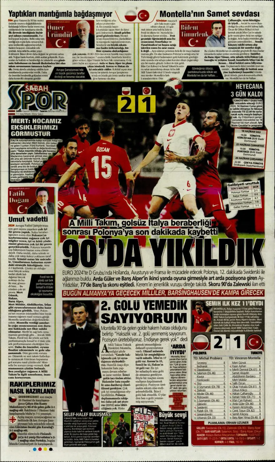 "Fenerbahçe'den Mane bombası" (11 Haziran 2024 spor manşetleri) 7